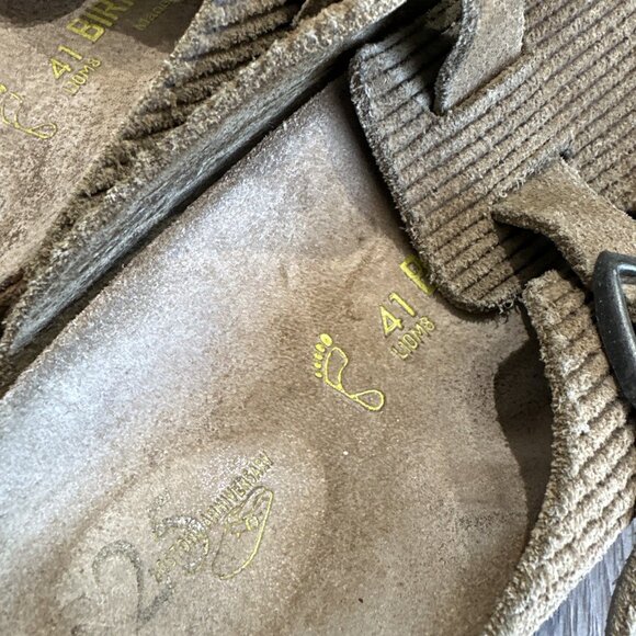 Birkenstock Boston Clogs 25th Anniversary Mules SZ: 41 W 10 M 8 Corduroy Leather - Picture 11 of 11